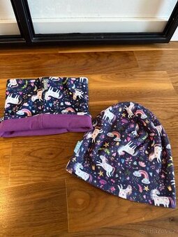 Set čepice a nákrčník Unuo jednorožci