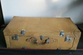 Kožený, starožitný kufr z "První republiky" - ORIGINÁL