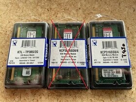 Paměti RAM Kingston 2GB/4GB - 1