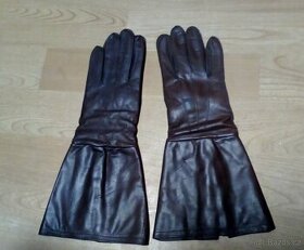 Retro kožené rukavice na motorku - 1