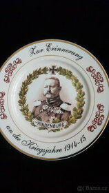 Porcelánový talíř - Císař Paul von Hindenburg