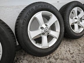 Alu Vw 5/112 R16 + 215/60 R16 zimní Dunlop - 1