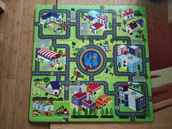 Pěnový koberec SUN TA TOYS město 9 dílků puzzle