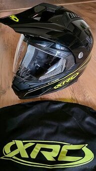 Moto helma XRC Dual Alpiner – výklopná, černá, vel. L, jako