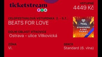Beats for Love / vstupenka na celý festival