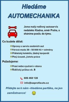 Hledá se Automechanik