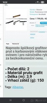 Rybářský prut 3lb
