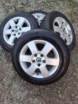 Alu kola 5x112 originál Škoda Octavia II 195/65 R15