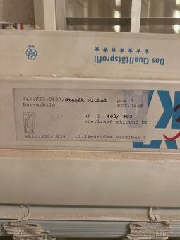 Plastové okno – otevíravé/sklopné, bílé