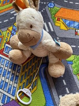 Natahovací zebra s ukolébavkou, lenochod s hracím strojkem