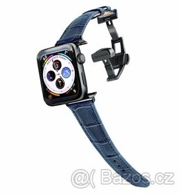 Řemínek pro AW s černými detaily Námořnická modrá