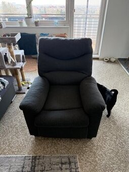 Polohovací křeslo šedé