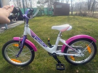 AUTHOR BELLO 16 9" BÍLÁ/FIALOVÁ/RŮŽOVÁ DĚTSKÉ 16"KOLO