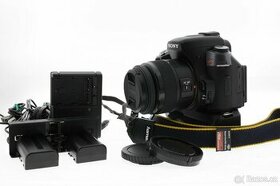 Zrcadlovka Sony a550 + 18-55mm + příslušenství