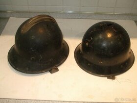 Staré hasičské helmy