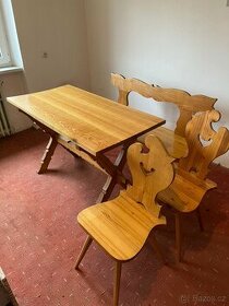 Selský stůl, lavice a židle - 1