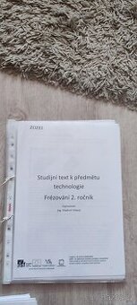 Studijní text k předmětu technologie Frézování 2.ročník