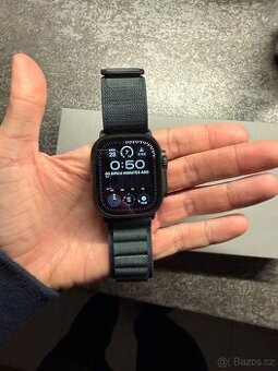 Apple Watch Ultra 2, černý titan, zelený alpský tah vel. M