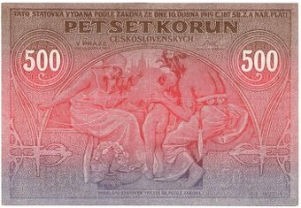 500 Kč 1919 - padělek typ 2 (Mészáros)
