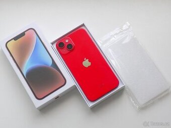 APPLE iPhone 14 256GB Product RED - ZÁRUKA - 100% BATERIE - 1