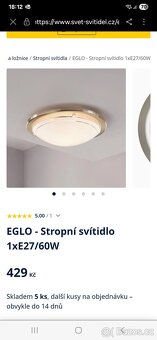 2 stropni svetla PC 429 Kc/kus