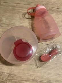 Kojenecké nádobí (pružná láhev + dóza na sušené mléko) NOVÉ
