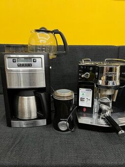 Překapávací kávovar Klarstein + Pákový kávovar DeLonghi