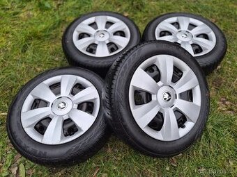 Kompletní zimní ocelová kola ŠKODA - 185/60 R15 - 5x100