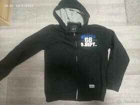 Tepláková mikina na zip s kapucí, vel. 158-164