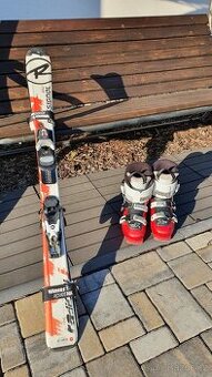 Dětské lyže, lyžáky - komplet
