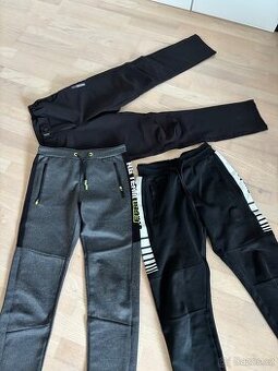 3ks Funkční kalhoty a tepláky 158-164