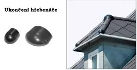 Cembrit ukončení hřebene 130x120 (malý) černý