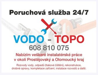 Poruchová služba 24/7 VODO - TOPO / Instalatér