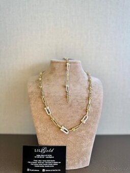 Zlatý řetízek,zlatý náramek 17.92g-9.47g Nové puncovane