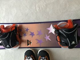Snowboard + vázání +boty 23,5 + obal