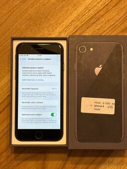 Apple iPhone 8 64GB černý + krabička, bat. 92%