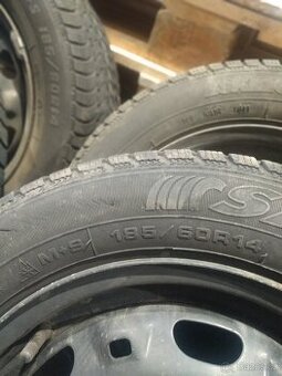 185/60 R14 pneu, plechové disky 6Jx14 ET43