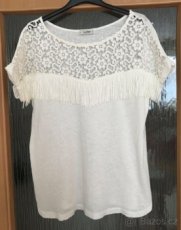 Dámská halenka s krajkou a třásněmi Pull&Bear