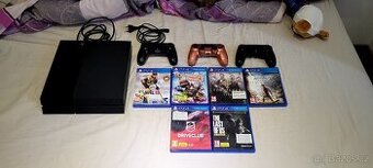 PS4 Classic + 3 ovladače (jeden funglovka) + 6 her