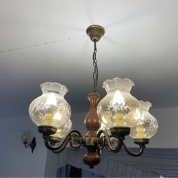 lustr +2 nástěnné svítidla  - komplet