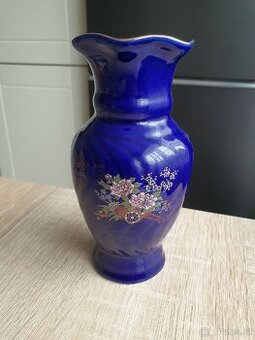 Keramická vázička kobalt