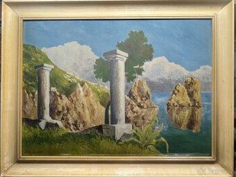 Obraz Krajina s antickými sloupy Švadlenka, 1970