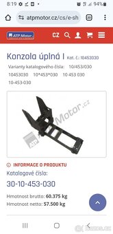 Zetor forterra-zadni konzola