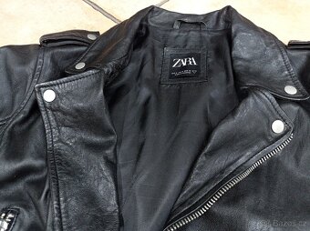 Kožený křivák Zara - M - jako nový