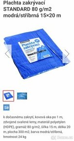 Plachta zakrývací 15x20