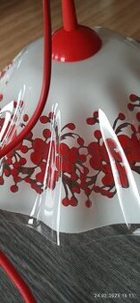 Sukýnka červená kytička