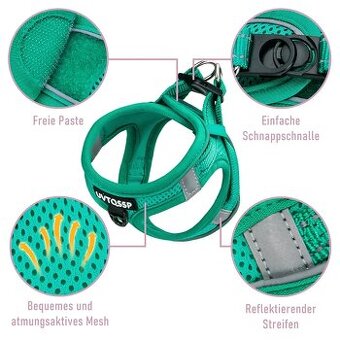 Nový postroj s vodítkem small XS