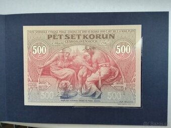 500 Korun 1919/2019 NOVOTISK ,Alf Mucha,UNC