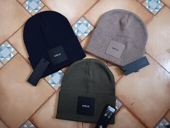 Čepice Replay - šedohnědá, navy, khaki