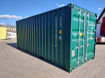Lodní 20ft kontejner po jedné cestě,lehčí uzávěr,zelený